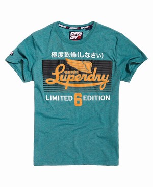 Superdry Limited Icarus Lite Fade Férfi Pólók Kék | TBIZG0369